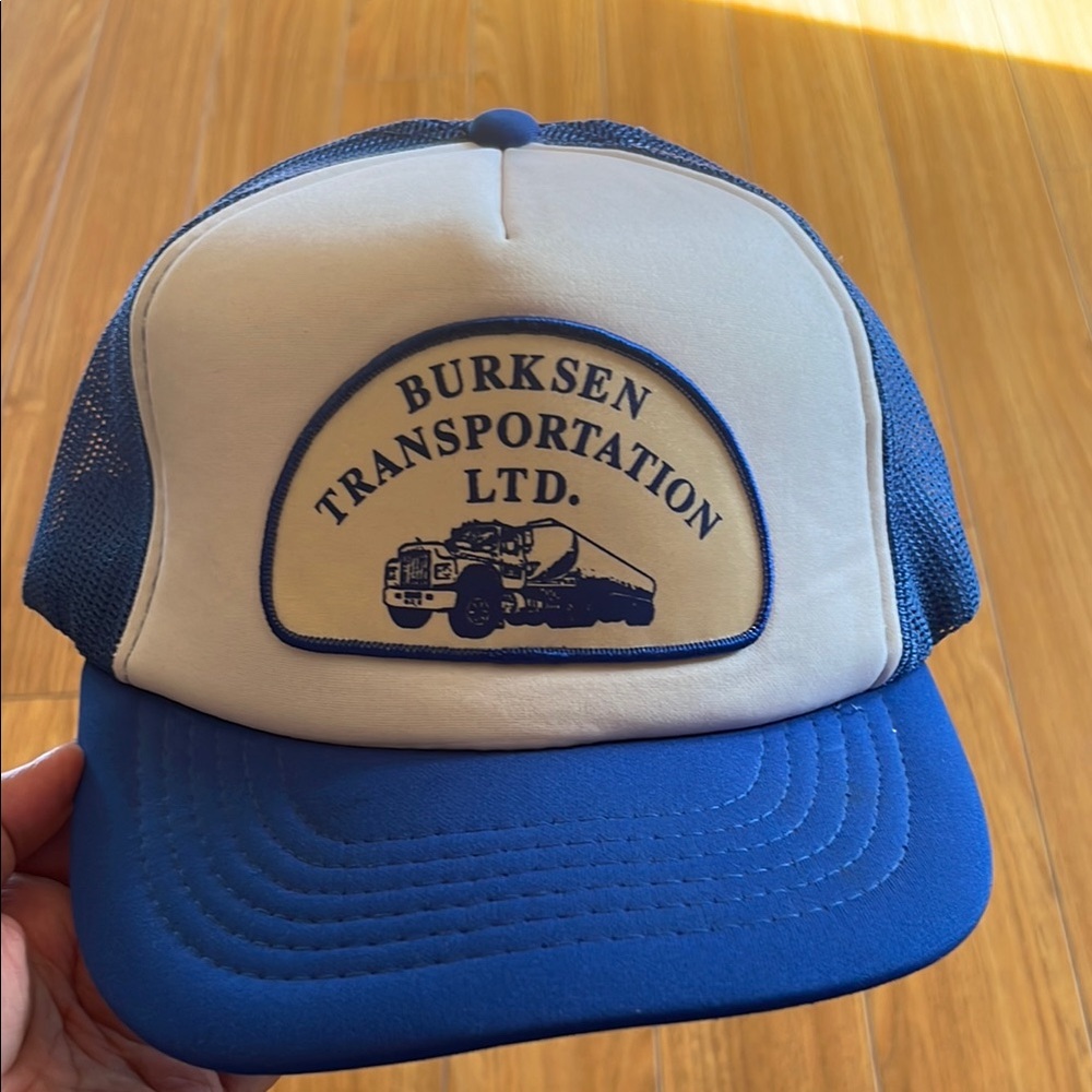 Blue and White Trucker Hat